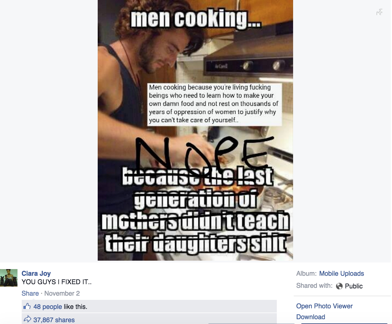 Sexism Women Cook For Men 104