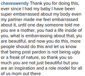 These people respond to Robyn Lawley's post on stretch marks.